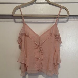 American eagle ruffle top